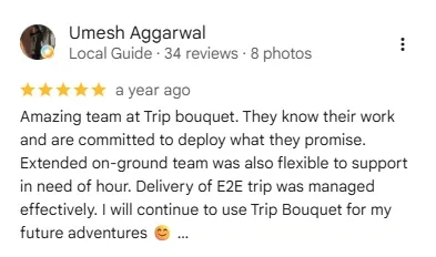 Google review from Umesh Aggarwal